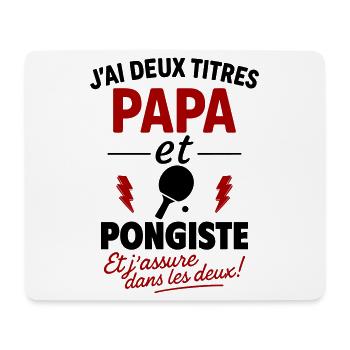 Papa Tischtennisspieler, Vatertagsgeschenk, Weihnachtstischtennis - Mousepad (Querformat) - Weiß - Vorne