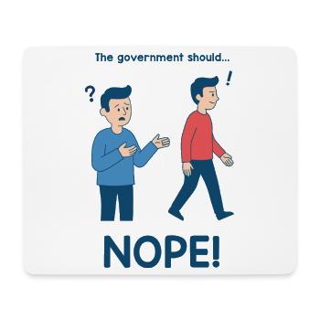 Karikatur: Regierung ablehnen - Mousepad (Querformat) - Weiß - Vorne