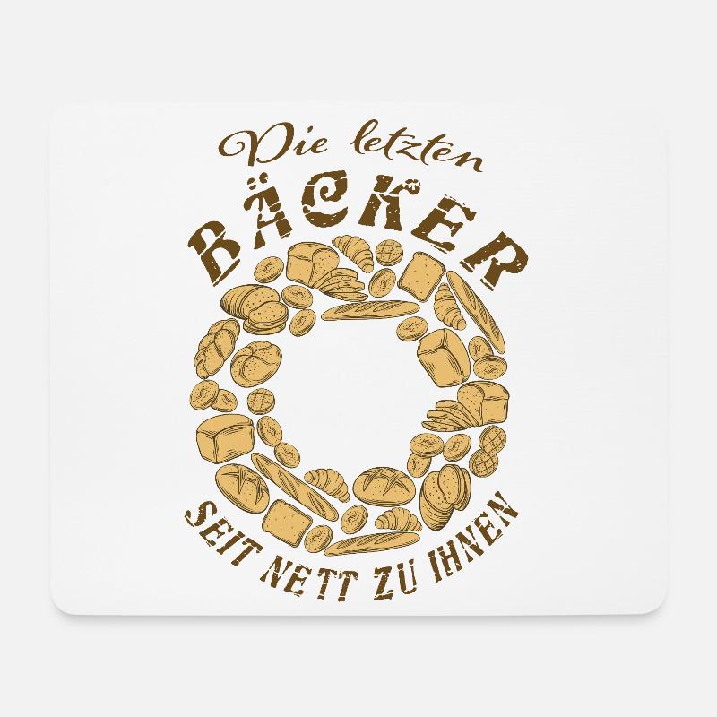 Die letzten Bäcker Brotkranz - Mousepad (Querformat) - Weiß
