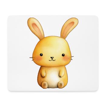 Süßes kleines Kaninchen – Niedliche Babyillustration - Mousepad (Querformat) - Weiß - Vorne