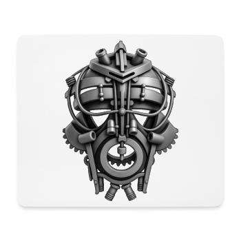 ROBOTERMASKE #1 – schwarz-weiß - Mousepad (Querformat) - Weiß - Vorne
