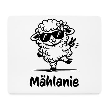 Mählanie Dancing Sheep Funny Pun - Mouse Pad (horizontal) - white - Front
