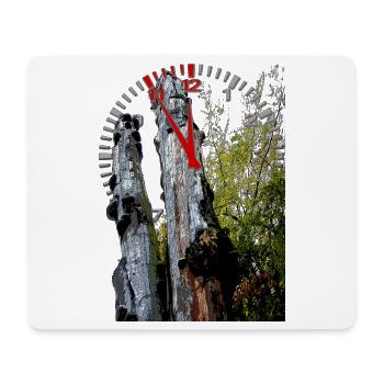 Timestamp on tree trunk 5 to 12 - Mouse Pad (horizontal) - white - Front