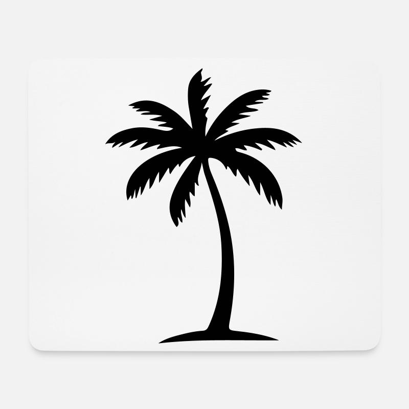 Palme Symbol - Mousepad (Querformat) - Weiß