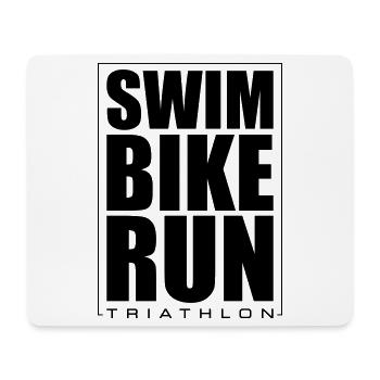 Triathlon Natation Course Cyclisme - Tapis de souris (format paysage) - blanc - Devant