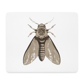 Skull Moth in Steampunk Style - Mouse Pad (horizontal) - white - Front