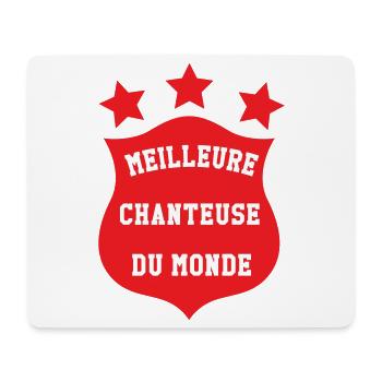 Meilleure chanteuse – talent voix exceptionnelle  - Tapis de souris (format paysage) - blanc - Devant