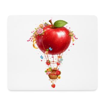 Apfel-Heißluftballon Fantasie  - Mousepad (Querformat) - Weiß - Vorne