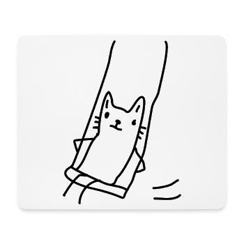 Balançoires de chat - Tapis de souris (format paysage) - blanc - Devant