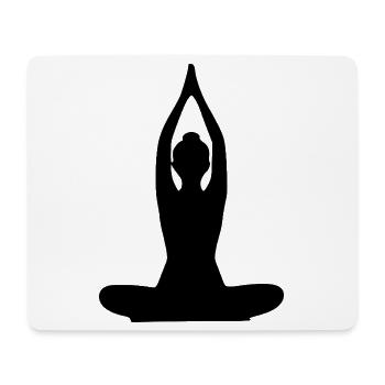 Yoga Forms Silhouettes Black - Mouse Pad (horizontal) - white - Front