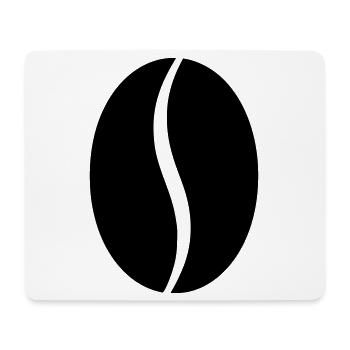 Kaffeebohne Bohne Silhouette - Mousepad (Querformat) - Weiß - Vorne