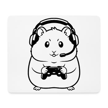 Aperçu de la manette Gamer Hamster - Tapis de souris (format paysage) - blanc - Devant