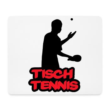Tischtennis Retro Schriftzug - Mousepad (Querformat) - Weiß - Vorne