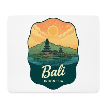 Bali Temple Vintage Sunset Reiseabzeichen - Mousepad (Querformat) - Weiß - Vorne