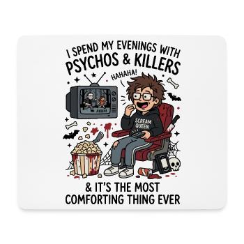 Humour de films psychopathes et tueurs - Tapis de souris (format paysage) - blanc - Devant