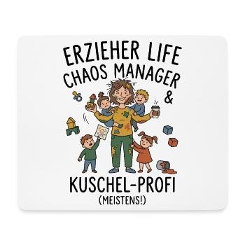 Erzieherin Alltag Chaos Humor - Mousepad (Querformat) - Weiß - Vorne