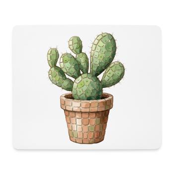Mosaïque de cactus - Art désertique pour les passionnés de plantes - Tapis de souris (format paysage) - blanc - Devant