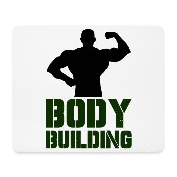 Kraftvolle Bodybuilding Typografie - Mousepad (Querformat) - Weiß - Vorne