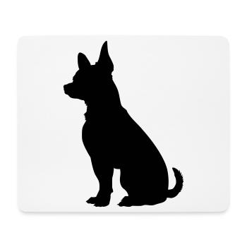 Chien - Tapis de souris (format paysage) - blanc - Devant