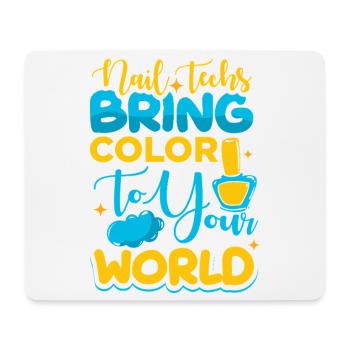 Nageldesigner Nageldesignerin Kosmetik Nagelstudio - Mousepad (Querformat) - Weiß - Vorne
