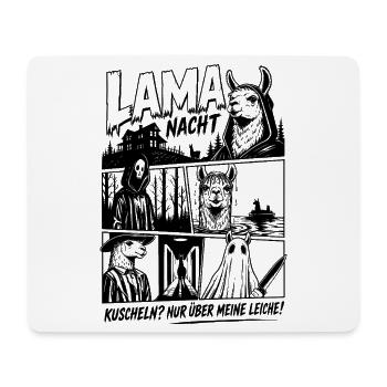 Lama Horror Szene Comic Grusel Design - Mousepad (Querformat) - Weiß - Vorne