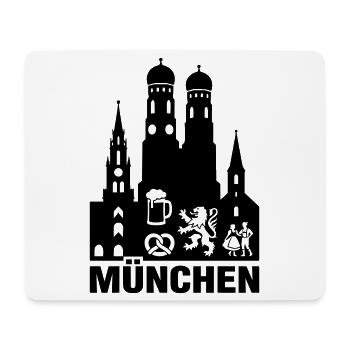typisch München Munich in a nutshell - Mousepad (Querformat) - Weiß - Vorne