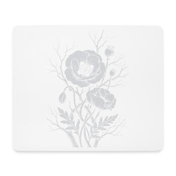 Poppy flowers  - Mouse Pad (horizontal) - white - Front