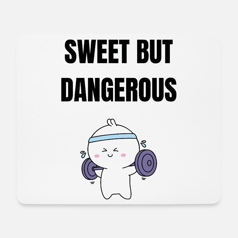 Süß, aber gefährlich - Sweet but danger - Mouse Pad (horizontal) - white