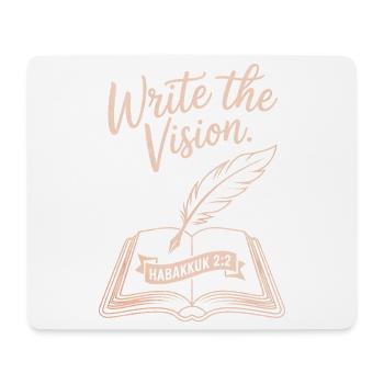 Schreib das Vision Habakkuk Tee - Mousepad (Querformat) - Weiß - Vorne