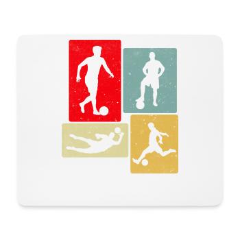 Football rétro - Tapis de souris (format paysage) - blanc - Devant