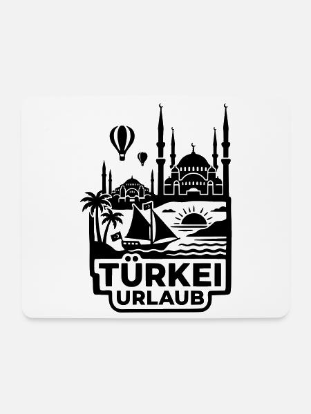 Türkei Urlaub Souvenir - Mousepad (Querformat) - Weiß