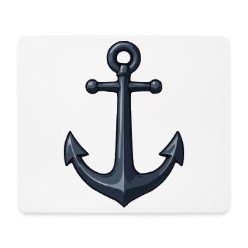 Dunkler Anker Illustration - Mousepad (Querformat) - Weiß - Vorne