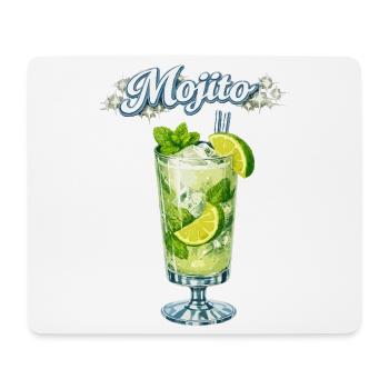 Rafraîchissement Mojito à la menthe et citron vert - Tapis de souris (format paysage) - blanc - Devant