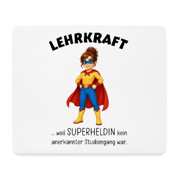 Lehrerin Superheldin Geschenkideen für Lehrkräfte - Mousepad (Querformat) - Weiß - Vorne