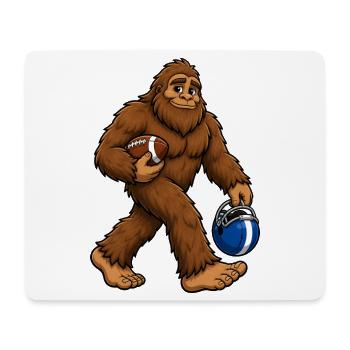 Fußball Bigfoot Sasquatch Lustiger Bigfoot Fußball - Mousepad (Querformat) - Weiß - Vorne