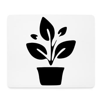 Flower Pot Plant Garden Gardener Gift - Mouse Pad (horizontal) - white - Front