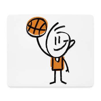 Basketball Basketballer - Mousepad (Querformat) - Weiß - Vorne