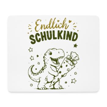 Endlich Schulkind Dino Stift - Mousepad (Querformat) - Weiß - Vorne