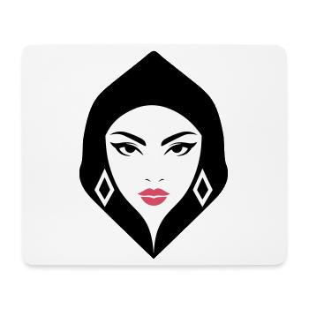BW Woman Geometric Beauty That Commands Attention - Mouse Pad (horizontal) - white - Front