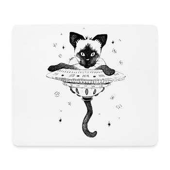 Siamese Cat - Flying Saucer - Mouse Pad (horizontal) - white - Front