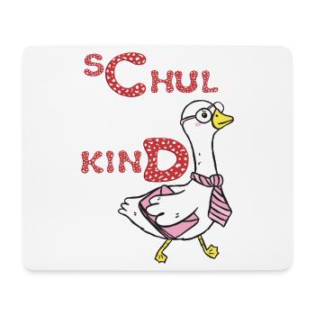 Canard Écolier - Tapis de souris (format paysage) - blanc - Devant
