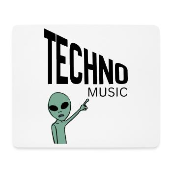 Green Alien Pointer - Mouse Pad (horizontal) - white - Front