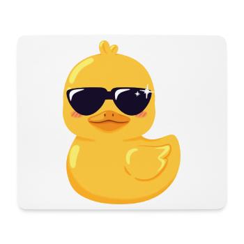 Sonnenbrillen-Ente für den Sommer - Mousepad (Querformat) - Weiß - Vorne
