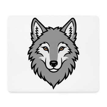 Grauer Wolf Kopf Wildnis Natur Tier - Mousepad (Querformat) - Weiß - Vorne