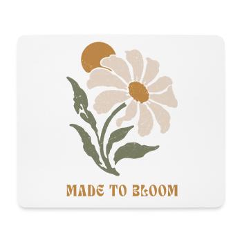 Bloom Daisy Botanischer Wappen - Mousepad (Querformat) - Weiß - Vorne