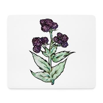 Purple Bloom Botanicals - Mousepad (Querformat) - Weiß - Vorne
