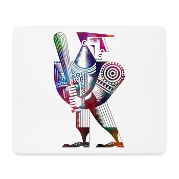 Baseballspieler - Mousepad (Querformat) - Weiß - Vorne