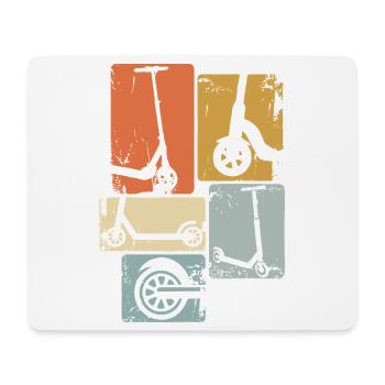 Roller Tretroller Scooter Vintage Retro Motiv - Mousepad (Querformat) - Weiß - Vorne