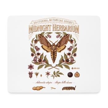 Mitternachtsherbarium Falter Flora - Mousepad (Querformat) - Weiß - Vorne