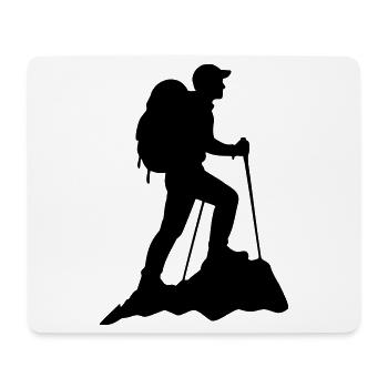 Wandern Hicking - Mousepad (Querformat) - Weiß - Vorne